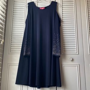 Blue & silver cocktail dress